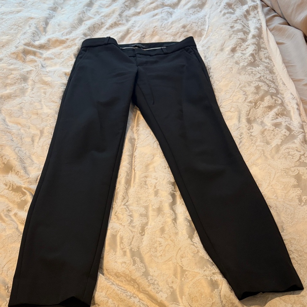 Banana Republic Women's Elegant Black Straight Leg Trousers